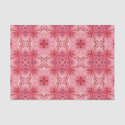 Abstrakte Blume Petals in Weich-Korallen rosa Seidenpapier (Vorderseite)