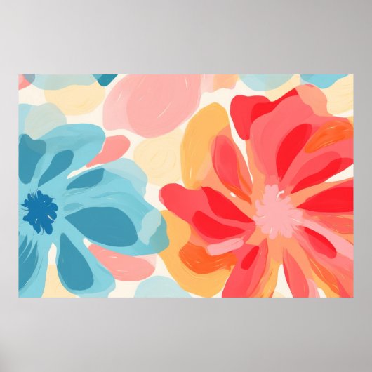 Abstrakte Blume Poster (Vorne)