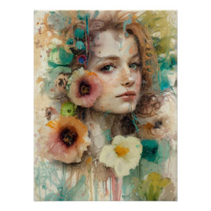 Abstrakte Blume Poster