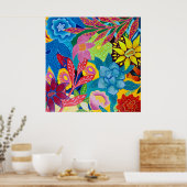 Abstrakte Blume Poster (Küche)