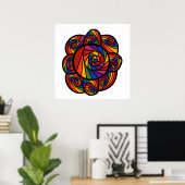 Abstrakte Blume Poster (Heimbüro)