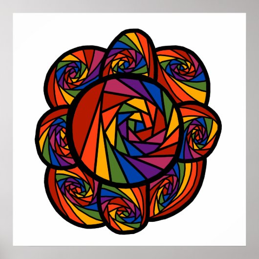 Abstrakte Blume Poster (Vorne)