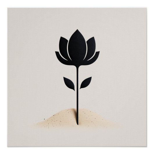 Abstrakte Blume Poster (Vorderseite)