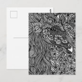 Abstrakte Blume Postkarte (Vorne/Hinten)