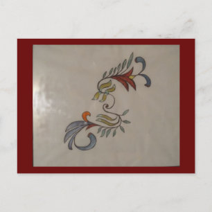 abstrakte Blume, Postkarte