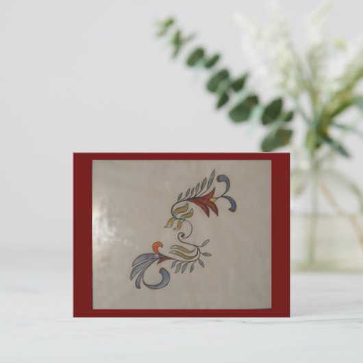 abstrakte Blume, Postkarte (Stehend Vorderseite)