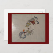 abstrakte Blume, Postkarte (Vorne/Hinten)