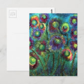 Abstrakte Blume Postkarte (Vorne/Hinten)