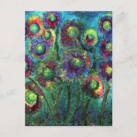 Abstrakte Blume Postkarte (Vorderseite)