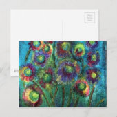 Abstrakte Blume Postkarte (Vorne/Hinten)