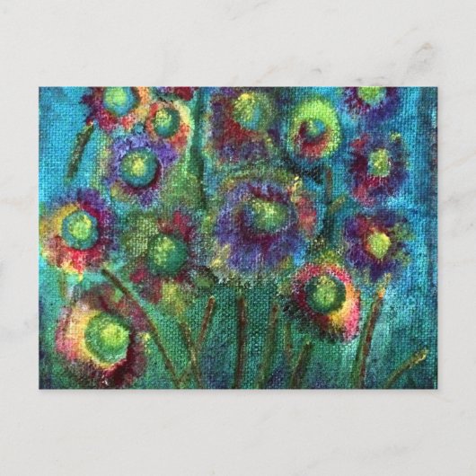 Abstrakte Blume Postkarte (Vorderseite)