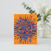 Abstrakte Blume Postkarte (Stehend Vorderseite)