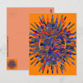 Abstrakte Blume Postkarte (Vorne/Hinten)