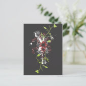 Abstrakte Blume Postkarte (Stehend Vorderseite)