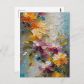 Abstrakte Blume Postkarte (Vorne/Hinten)