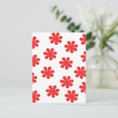 Abstrakte Blume Postkarte (Stehend Vorderseite)