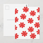 Abstrakte Blume Postkarte (Vorne/Hinten)