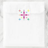 Abstrakte Blume Quadratischer Aufkleber (Tasche)