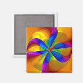 Abstrakte Blume Rainbow Color Swirl Magnet (Vorderseite/Rückseite)
