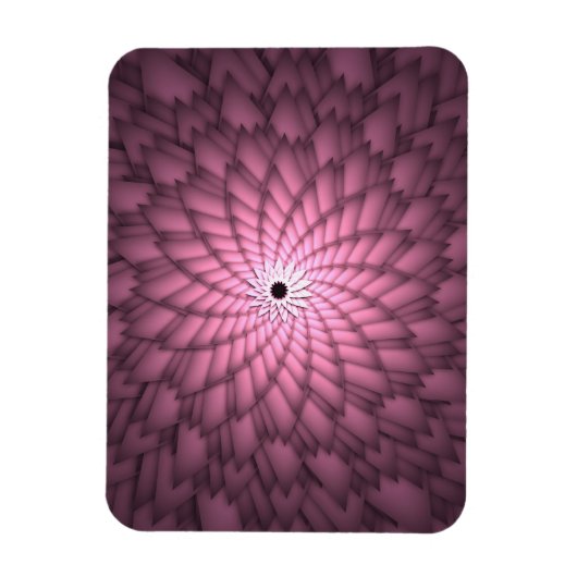 Abstrakte Blume Rosa Art Magnet (Vertikal)