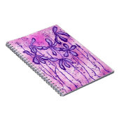 Abstrakte Blume Rosa Lila Lilien Notizblock (Rechte Seite)