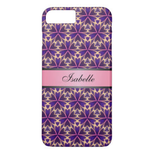 Abstrakte Blume Rosa Personalisierter Name v2 Case-Mate iPhone Hülle