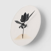 Abstrakte Blume Runde Wanduhr (Winkel)