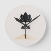 Abstrakte Blume Runde Wanduhr (Vorderseite)