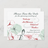 Abstrakte Blume Save the Date (Vorne/Hinten)