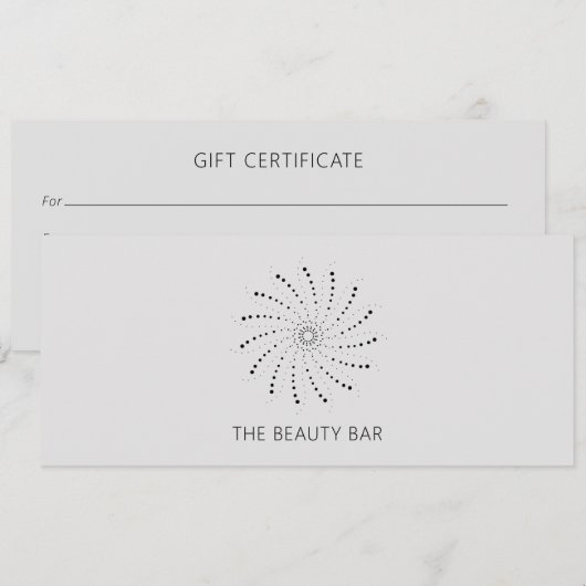 Abstrakte Blume schießen Elegantes Geschenkgutsche (Vorne/Hinten)