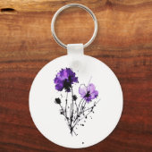 Abstrakte Blume Schlüsselanhänger (Vorderseite)