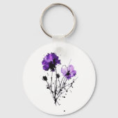 Abstrakte Blume Schlüsselanhänger (Rückseite)