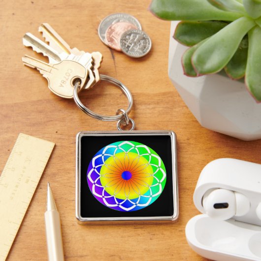 Abstrakte Blume Schlüsselanhänger (Schreibtisch)