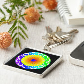 Abstrakte Blume Schlüsselanhänger (Seite)