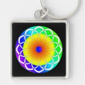 Abstrakte Blume Schlüsselanhänger (Vorne)