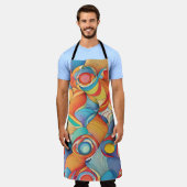 Abstrakte Blume Schürze (Getragen)