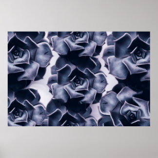 ABSTRAKTE BLUME, SCHWARZ UND WEISS POSTER