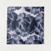 ABSTRAKTE BLUME, SCHWARZ UND WEISS WANDTEPPICH (Vorderseite (Horizontal))