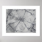 Abstrakte Blume Schwarz/Weiß Foliendrucke (Vorderseite)