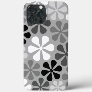 Abstrakte Blume Schwarz-weiß Grau Case-Mate iPhone Hülle