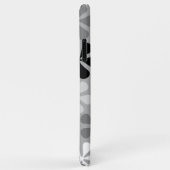 Abstrakte Blume Schwarz-weiß Grau Case-Mate iPhone Hülle (Hinten/Rechts)