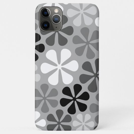 Abstrakte Blume Schwarz-weiß Grau Case-Mate iPhone Hülle (Rückseite)