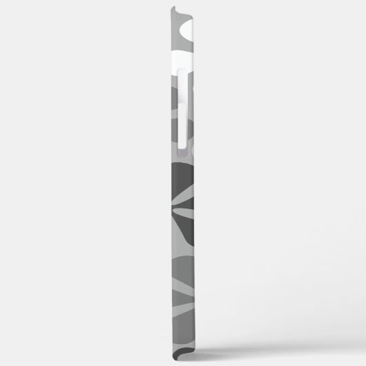 Abstrakte Blume Schwarz-weiß Grau Case-Mate iPhone Hülle (Rückseite / Links)