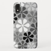Abstrakte Blume Schwarz-weiß Grau Case-Mate iPhone Hülle (Rückseite)