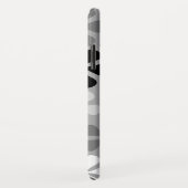 Abstrakte Blume Schwarz-weiß Grau Case-Mate iPhone Hülle (Hinten/Rechts)