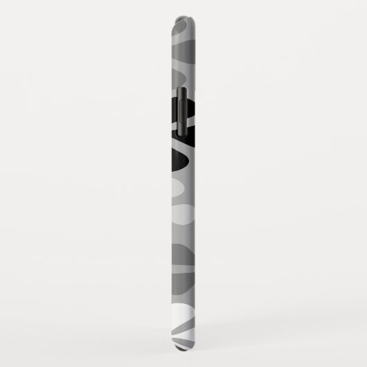 Abstrakte Blume Schwarz-weiß Grau Case-Mate iPhone Hülle (Hinten/Rechts)