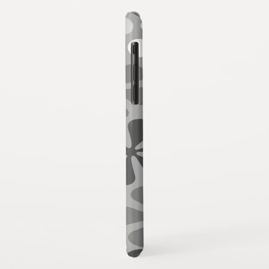 Abstrakte Blume Schwarz-weiß Grau Case-Mate iPhone Hülle (Hinten/Links)