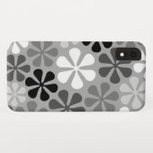 Abstrakte Blume Schwarz-weiß Grau Case-Mate iPhone Hülle (Rückseite (Horizontal))