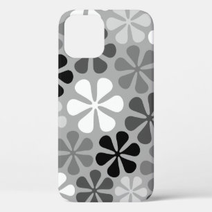 Abstrakte Blume Schwarz-weiß Grau Case-Mate iPhone Hülle