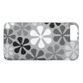 Abstrakte Blume Schwarz-weiß Grau Case-Mate iPhone Hülle (Rückseite (Horizontal))